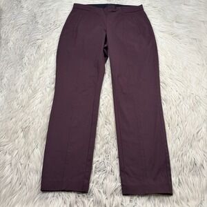 Ministry of Supply Women's 8 Maroon Kinetic Pull on Stretch Pant Trouser Career